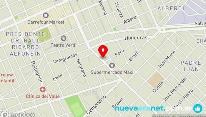 mapa de Crocanti Churrería Panadería en Trelew
