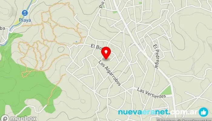 mapa de Cuatro Estaciones Sierras Hotel en Agua de Oro