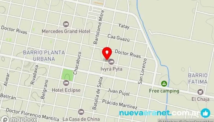 mapa de D' Ale panificados congelados Panadería en Mercedes