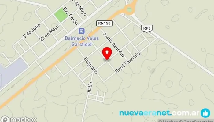 mapa de Dalmacio Vélez Sarsfield  en Dalmacio Vélez Sarsfield