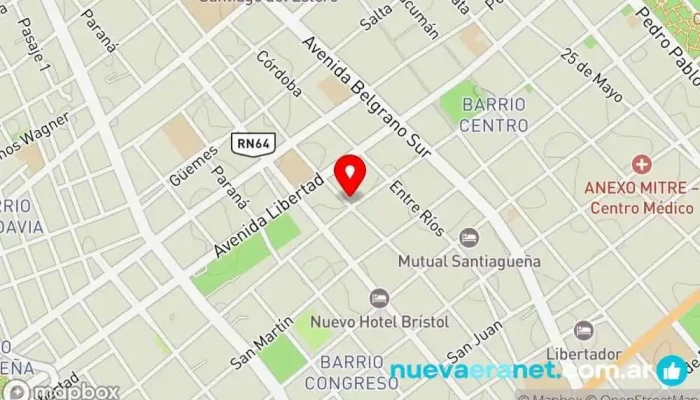 mapa de De Antaño Tienda de muebles antiguos, Servicio de restauración de muebles antiguos, Tienda de antigüedades en Santiago del Estero