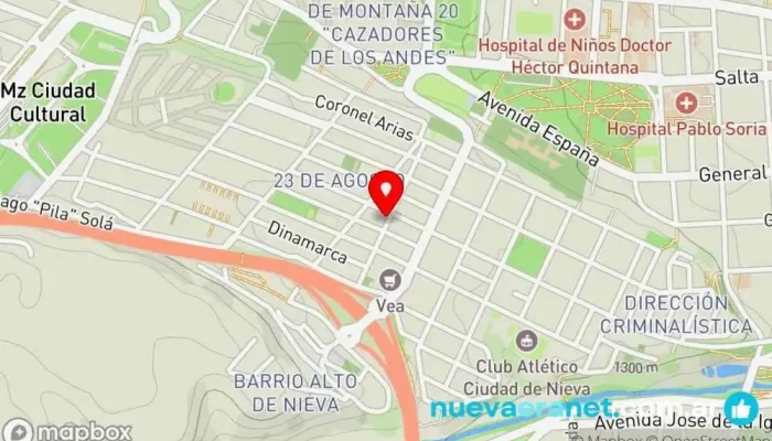 mapa de De Dios Panadería Panadería en San Salvador de Jujuy