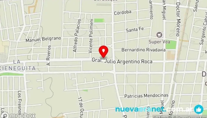 mapa de Decir Delicias Panadería en Las Heras