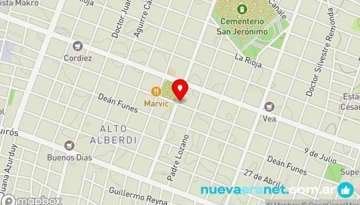 mapa de Del Pilar® – Pan & Cosas Ricas | El Bollito S.A.S. Panadería, Restaurante de desayunos en Córdoba