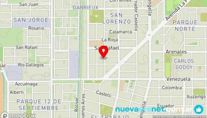 mapa de Del valle bakery Pastelería en Cipolletti