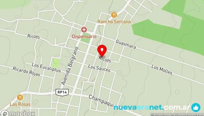 mapa de Delicias Caseras La Patro Panadería en Villa de Las Rosas