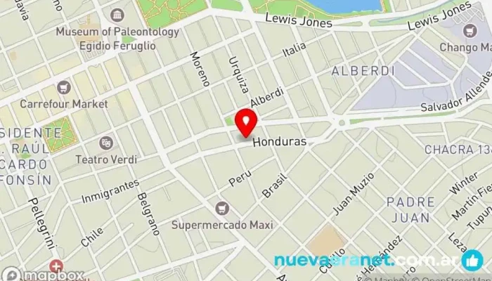 mapa de Delicias De La Fuente Pastelería en Trelew