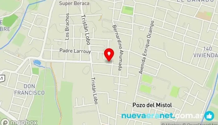 mapa de Delicias dulces Candela Diaz Pastelería en Pozo del Mistol