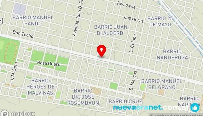 mapa de Delicias Goya Panadería en Goya