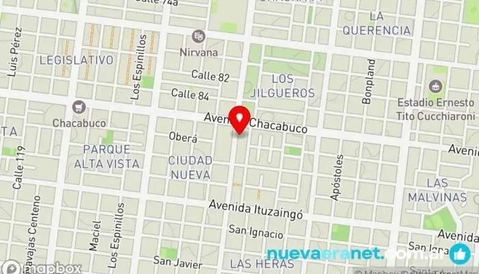 mapa de Delicias Tiziano Panadería en Posadas