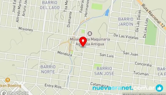 mapa de Despensa Panaderia B° Norte Tienda de alimentación en Crespo