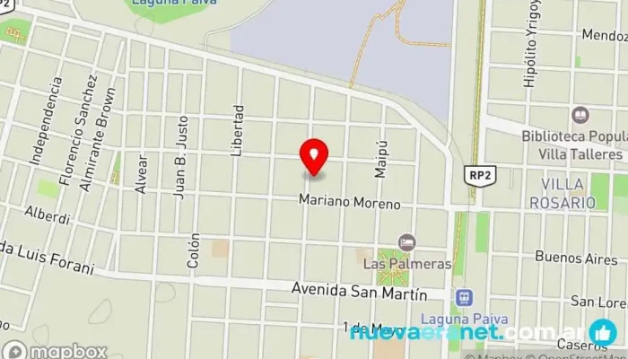 mapa de Di Luca Propiedades Agencia inmobiliaria en Laguna Paiva