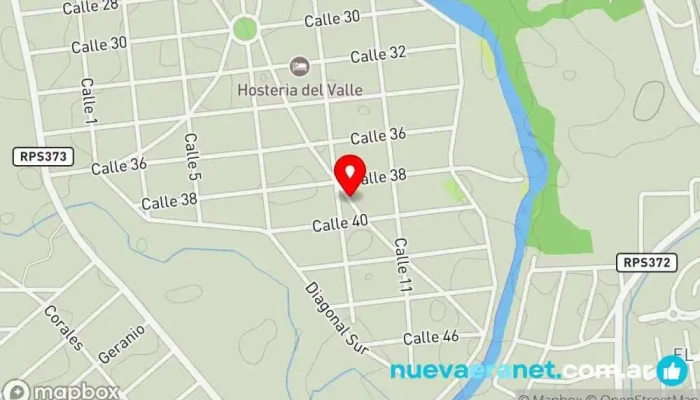 mapa de Diag. Este  en Santa Rosa de Calamuchita