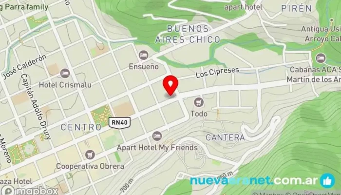 mapa de Dietética Quinto Elemento Tienda de alimentos naturales en San Martín de los Andes