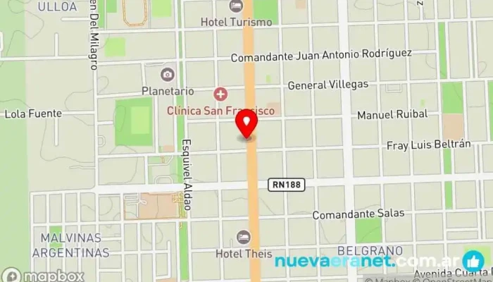 mapa de Distribuidora CarPer Proveedor mayorista de alimentos, Tienda de galletas, Distribuidor de comestibles, Fábrica de bolsas de papel, Distribuidor de papel, Fábrica de bolsas de plástico en Malargüe