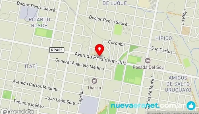 mapa de Distribuidora JLC Tienda de alimentación en Concordia