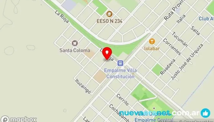mapa de Distribuidora La Nuestra Tienda de galletas en Empalme Villa Constitución