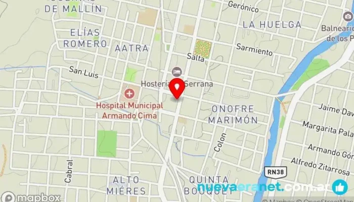 mapa de Distribuidora Urriche Panadería en Cosquín