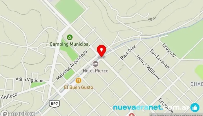 mapa de Dolavon  en Dolavon