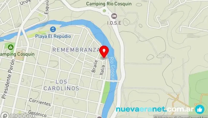 mapa de Dolce Angelina Cafetería en Cosquín
