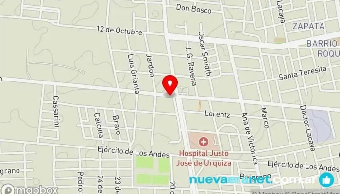 mapa de Dolce vita Panadería en Concepción del Uruguay