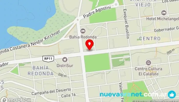 mapa de Don Luis Panadería, Cafetería, Pastelería en El Calafate