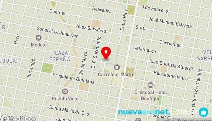 mapa de Doña chipa, productos sin TACC para llevar Panadería, Restaurante de comida sin gluten en Concordia