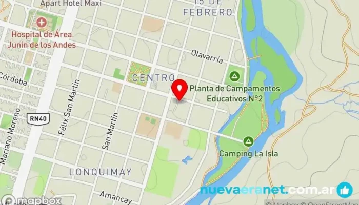 mapa de Donde Andes Panadería en Junín de los Andes