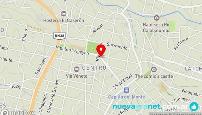 mapa de Donde las Hadas Pastelería, Panadería, Tienda de pasta en Capilla del Monte