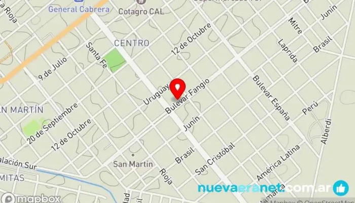 mapa de Dormis Alquiler X Dia temporario Hotel, Alojamiento con servicio, Agencia de alquiler de alojamientos para vacaciones en Gral. Cabrera