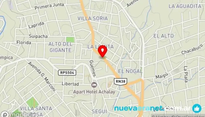 mapa de Dos Ruedas La Falda Concesionario de motos en La Falda