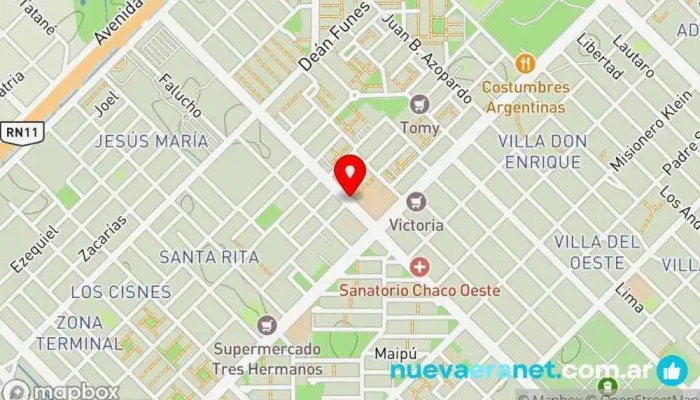 mapa de DUKESA DEL SABOR Pastelería especializada en tartas nupciales en Resistencia