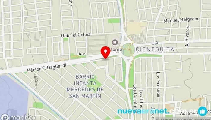 mapa de Dulce Aroma Panadería en Las Heras