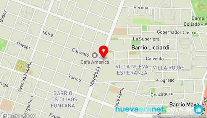 mapa de Dulce Bella Panadería en Rawson