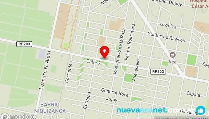 mapa de Dulce Carmela Pastelería en Caucete