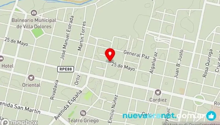 mapa de DULCE DELFINA Pastelería en Villa Dolores