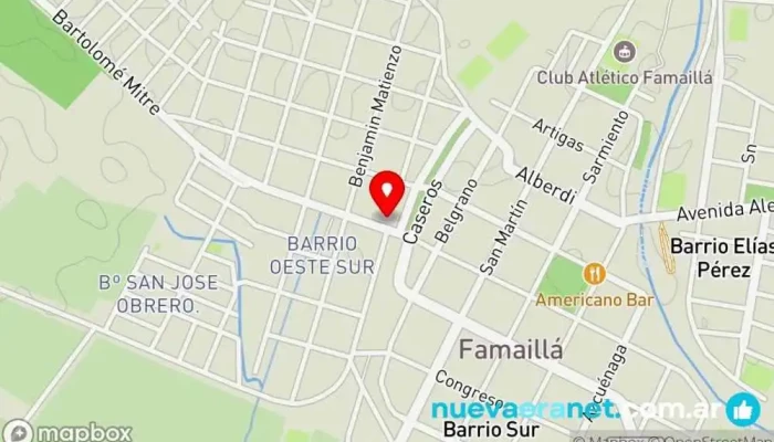 mapa de Dulce esperanza Panadería en Famaillá
