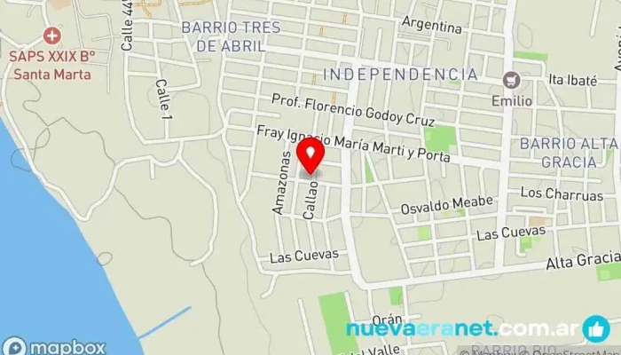 mapa de Dulce Luna Pastelería en Corrientes