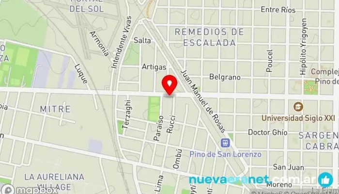 mapa de Dulce Mir Pasteleria y Confiteria Pastelería en San Lorenzo
