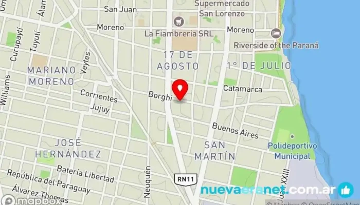 mapa de Dulce Natividad panaderia Panadería en San Lorenzo
