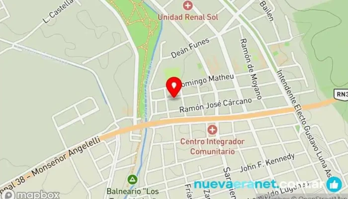 mapa de Dulce Tentación Panadería en Cruz del Eje