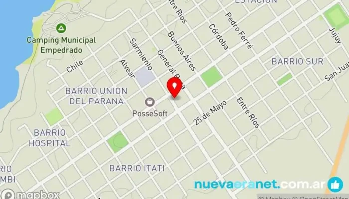 mapa de Dulce tentación Pastelería en Empedrado