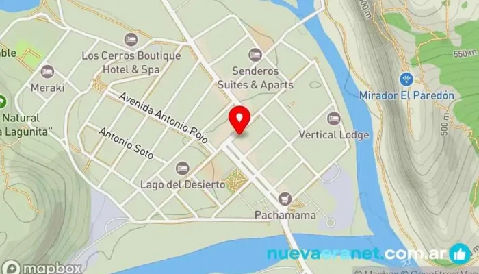 mapa de Dulce tentación Pastelería en El Chalten