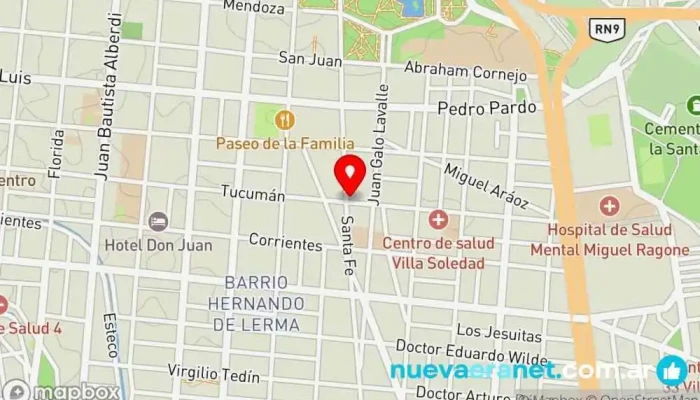 mapa de Dulce Turrón Pastelería Panadería en Salta