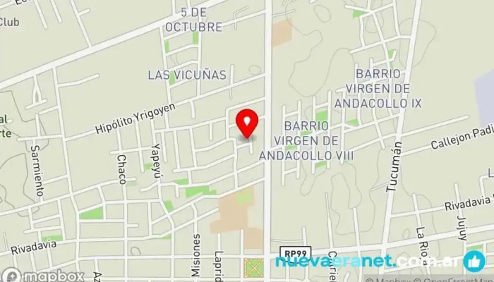 mapa de DULCE VARIEDAD Pastelería en Chimbas