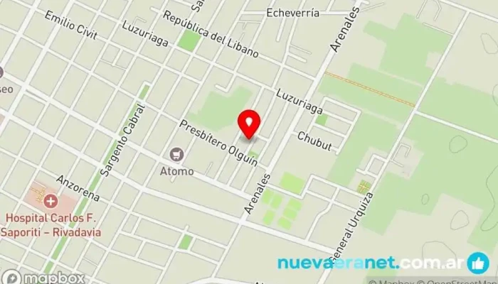 mapa de Dulces Momentos Panadería en Rivadavia