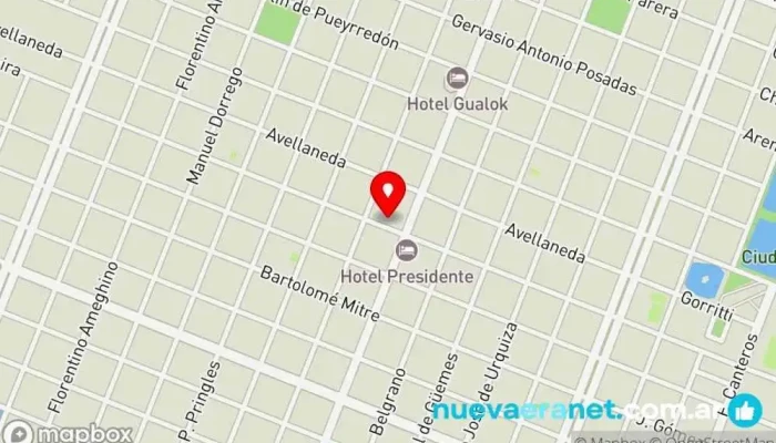 mapa de Dulces Tentaciones Panadería en Sáenz Peña