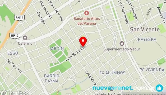mapa de Dulces Tentaciones Pastelería en San Vicente