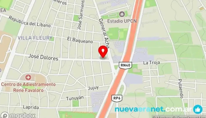 mapa de Dulzuras Abu Rosa Pastelería en rawson