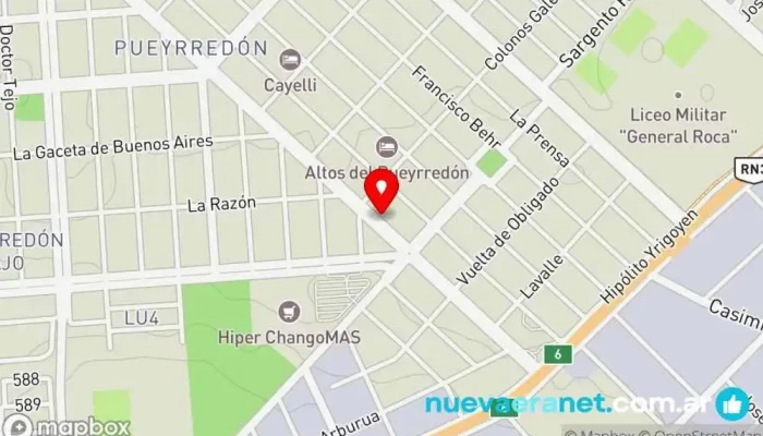 mapa de El Artesano • Tienda de pan Panadería, Pastelería en Comodoro Rivadavia